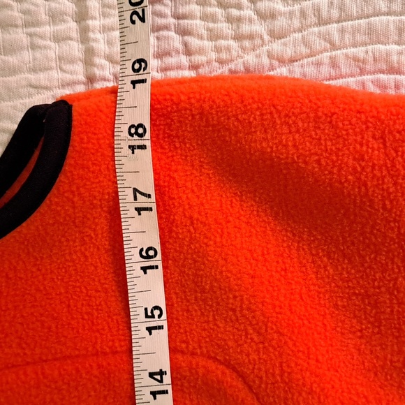 🌴Derek Heart Orange Fleece Vest Size Small - Picture 8 of 10